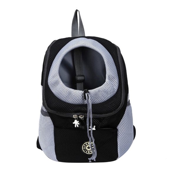 Pet Backpack Portable Travel Bag Front Chest Bag Berathable Mesh Drawstring Design Outdoor Pet Dog Carrying Bag