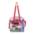 thumbnail image 3 of Eastsport Unisex Clear Stadium Approved Tote Red, 3 of 8