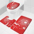 Iron Man Bath Mat Set 3 Pieces,Japanese SPA Garden Soft Non Slip Bath