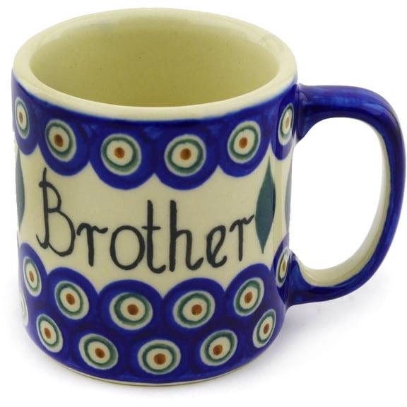 Polish Pottery 11 oz Mug Hand Painted in Boleslawiec, Poland   Certificate of Authenticity