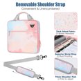 thumbnail image 5 of MoKo Zipper Binder, 2 in 3 Ring Binder with Zipper, 500 Sheet Capacity Binder with Shoulder Strap Handle for Middle School Supplies, Orange Pink, 5 of 8