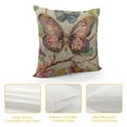 thumbnail image 4 of JEUXUS  Decorative Throw Pillow Covers Spring Flower Bird Butterfly Pillow Cases Cushion Cases Burlap Toss for Living Room,Couch and Bed (Butterfly), 4 of 5