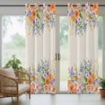 thumbnail image 5 of Outdoor Curtains for Patio Waterproof, Pink Orange Flowers Outdoor Privacy Panels Grommet, Spring Floral Farmhouse Botanical Rustic Blackout Outside Curtains for Porch/Cabana 54"x95", 1 Panel, 5 of 8