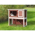 thumbnail image 2 of TRIXIE Weatherproof Outdoor 2-Story Wooden Small Animal Hutch with Run & Pull Tray, Auburn, 2 of 6