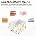 thumbnail image 6 of Yayeee Collapsible Cube Storage Bin with Lid Fabric Closet Decorative Basket with Handles, Cute Floral, 6 of 7