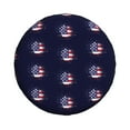 thumbnail image 2 of XMXY July Usa Day Flag Spare Tire Cover, Universal Waterproof Cover for Jeep RV Tire Wheel Protection, 16 inch, 2 of 8