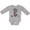 AC-Heather Grey, variant on Letter E Monogram Tribal Arrow Girls Long Sleeve Baby Bodysuit