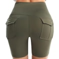 thumbnail image 3 of SDNall Women's Shorts, High-Waisted with Pockets and Drawstring, Breathable Workout Shorts for Women, for Running, Yoga, Gym and Beach, 3 of 6