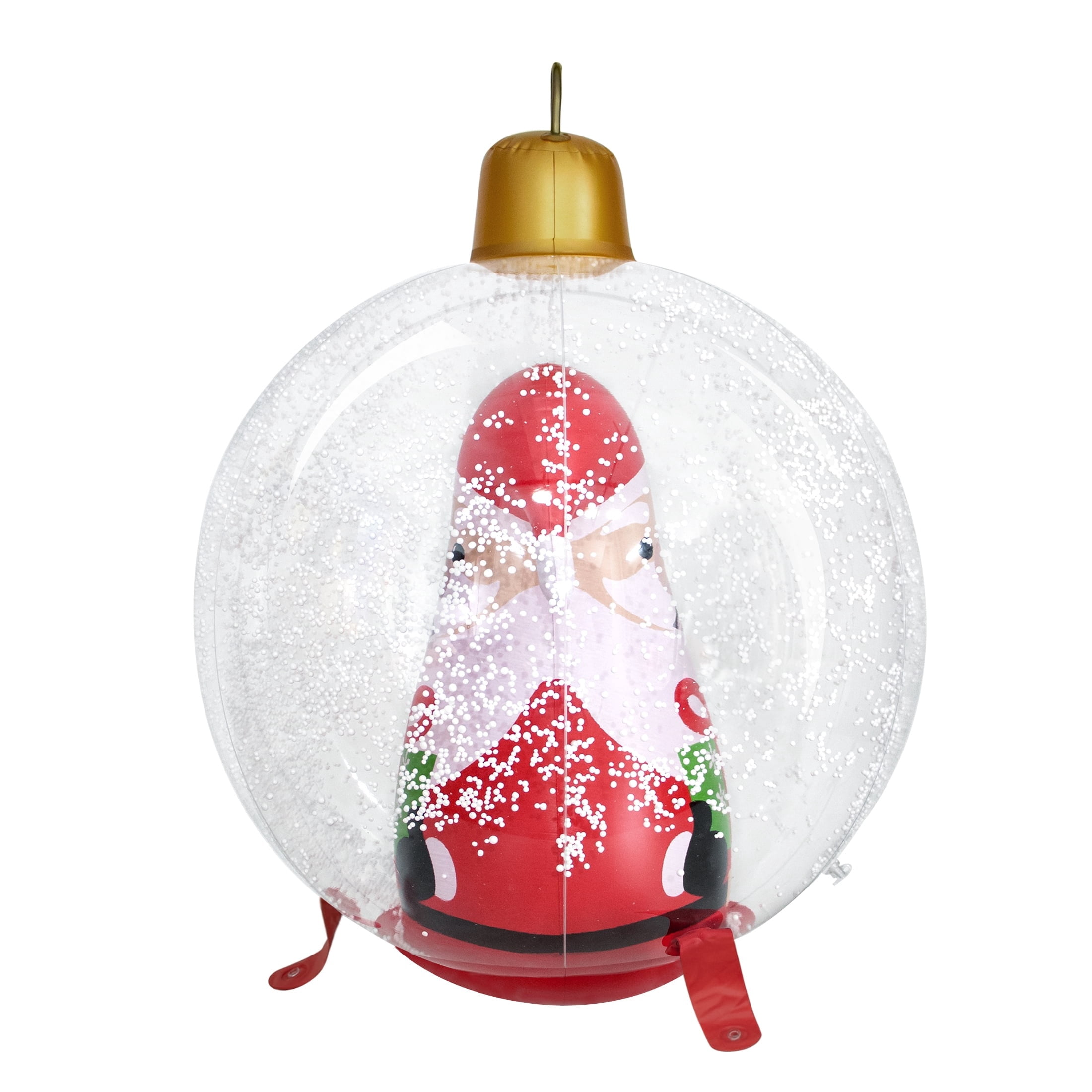 Clear and Red Blow-Up Santa Snowglobe Christmas Yard Inflatable, 29", by Holiday Time