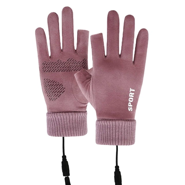 Gants Chauffants Usb Plus Velours Chauds pour Cyclisme, Chargement et Conduite