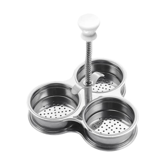 CoudarTitie Stainless Steel Egg Poacher Compact Kitchen Gadget Nonstick Egg Poaching Pan