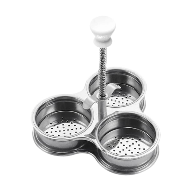Escalfador de huevos de acero inoxidable, repuesto para 3 huevos escalfados, ideal para , cocina doméstica, sartén de alta eficiencia.