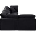 thumbnail image 4 of Meridian Furniture Indulge 129" Velvet L-Shaped Modular Sectional in Black, 4 of 10