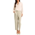 thumbnail image 2 of INSPIRE CHIC Women's Houndstooth Pant for Professional and Stylish Office Look Wear L Beige, 2 of 4