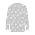 thumbnail image 5 of Costumes de Noël en Solde Mode Femmes Imprimé Manches Confortable Respirant Sweat-Shirt Col Rond Grande Taille pour Femmes, 5 of 5