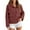 A103 Red, variant on Mifsaly Fall Coats for Women 2025 Lapel Button Down Bomber Jacket Long Sleeve Drawstring Hem Lightweight Outerwear with Pockets Fit Work Street