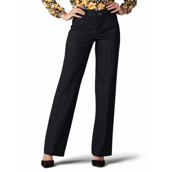 Women'S High Waist Loose Straight Casual Pants with Pockets Black M