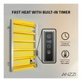 thumbnail image 5 of Charles Series 6-Bar Wall Mounted Electric Bathroom Warmer Rack in Polished Chrome Finish Stainless Steel, 5 of 10