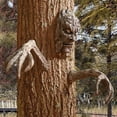 thumbnail image 4 of Travelwant 3Pcs/Set Tree Hugger Tree Face Decor Statues Bark Ghost Face Facial Features Decoration Whimsical Sculpture Garden Peeker Tree Face Decor, 4 of 6