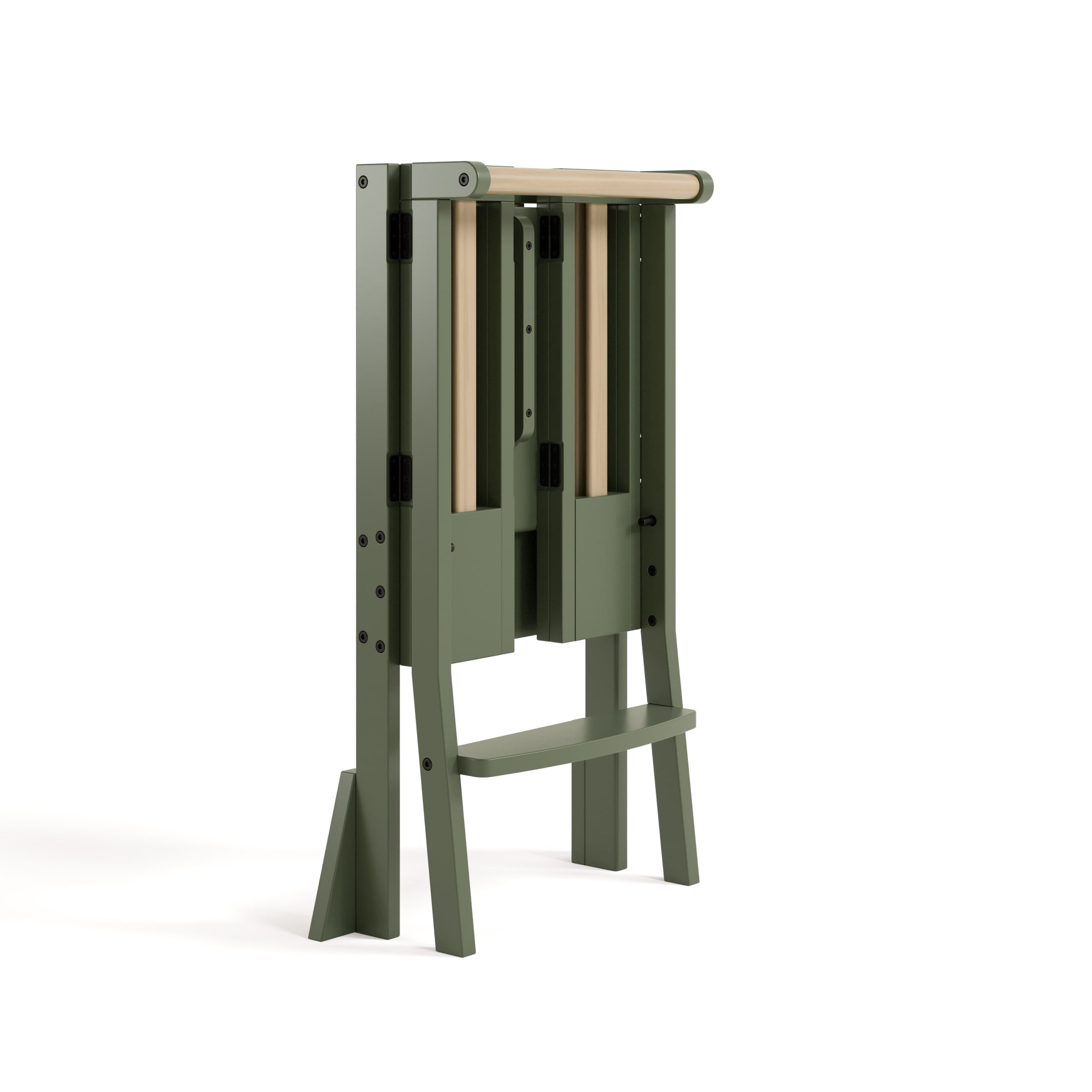 Storkcraft Toddler Montessori Foldable Step Stool - Olive and Driftwood