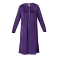 thumbnail image 5 of Aria Women’s Knit Velour Long Sleeve Ballet Nightgown, Sizes XS-5X, 5 of 5