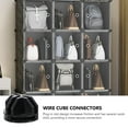 thumbnail image 5 of REOFLYUP 20pcs Storage Wire Shelf with Wire Cube Organizer Bracket Home Wardrobe Assembly Black, 5 of 5