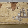 thumbnail image 6 of Ambesonne Map Place Mats Set of 4, Retro Sketch World Map, Standard Size, Brown and Sand Brown, 6 of 6