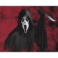 thumbnail image 2 of Scream Ghost Face Men's Ghost Face Lives Tie-Dye Adult Long Sleeve Graphic Print T-Shirt, 2 of 6