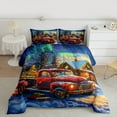 thumbnail image 2 of Manfei Red Farm Truck Bedding Comforter Set, Merry Christmas Twin Comforter Sets for Kids Boys Girls, Cute Gingerbread House Bedding Set, Breathable Home Decor Reversible 2pcs, 2 of 8