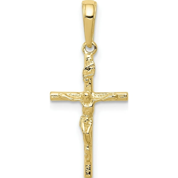 10K INRI Hollow Crucifix Pendant Yellow Gold Material Gorgeous Treasure-worthy Refined Bring sparkle and sophistication to your day