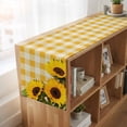 thumbnail image 6 of Table Runners 90 Inches Long Dress Scarves, Spring Sunflowers Farmhouse Coffee/Dining/Kitchen Table Runner for Living Room, Yellow White Plaid Farmhouse Rustic 13x90 Inch, 6 of 9
