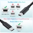 thumbnail image 2 of Cable USB tipo C a mini USB LUKFOCAB de 1 m para carga y sincronización, 2 of 8