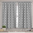 thumbnail image 2 of Ambesonne Geometrical Valance & Curtain, Ornamental Stars Motifs, 55"x30", Charcoal Grey and White, 2 of 7