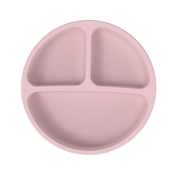 Platos de succión para bebés y niños pequeños - Silicona - Los platos permanecen en su lugar con función de succión - Diseño dividido - Apto para microondas y lavavajillas - Paquete de 3