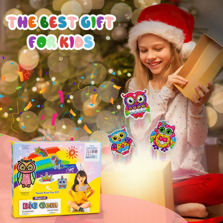  Art Kits Craft Gifts for Girls: Great Stickiness Toys DIY  Diamond Crafts for Kids Ages 4-8 - Painting Window Craft Kit - Best  Christmas Birthday Gift for Kids 4 5 6