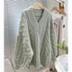 thumbnail image 3 of Suéter de punto cálido estilo holgado para mujer, moda de otoño e invierno, para exteriores, estilo informal, 3 of 4