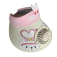 thumbnail image 4 of Wuxian Baby Toddler Girls Boys Sun Visor Hat Usb Charging Fan Fashionable Cute Cartoon Rabbit Graphic Sun Hats Summer Outdoor Beach Upf 50+ Sunhat Tennis Golf Caps Headwear,White,3-8 Years, 4 of 4