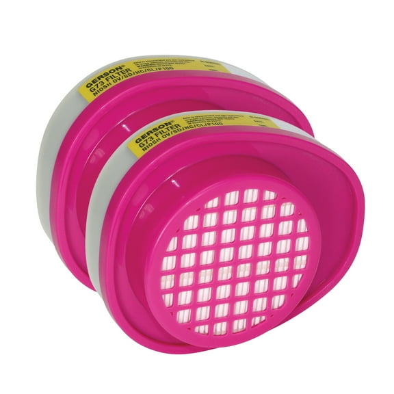 Gerson NIOSH G73 Organic Vapor Acid Gas P100 Combination Cartridge Pair