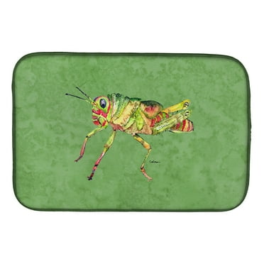 Carolines Treasures 8848DDM Grasshopper on Avacado Dish Drying Mat 14 x 21" multicolor