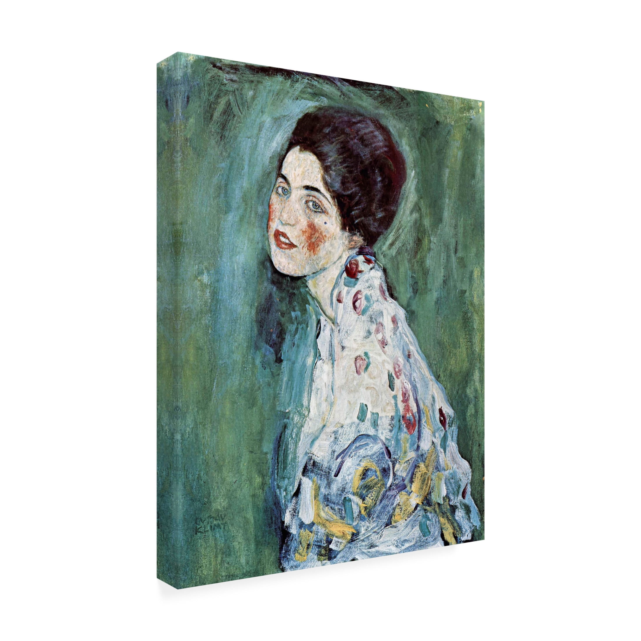 Canvas Wall Art - Pictufy  'Portract Einer Dame 1916A1917' Wall Art for Living Room, Bedroom, or Office D?cor by Trademark Fine Art - 14 x 19 Inches