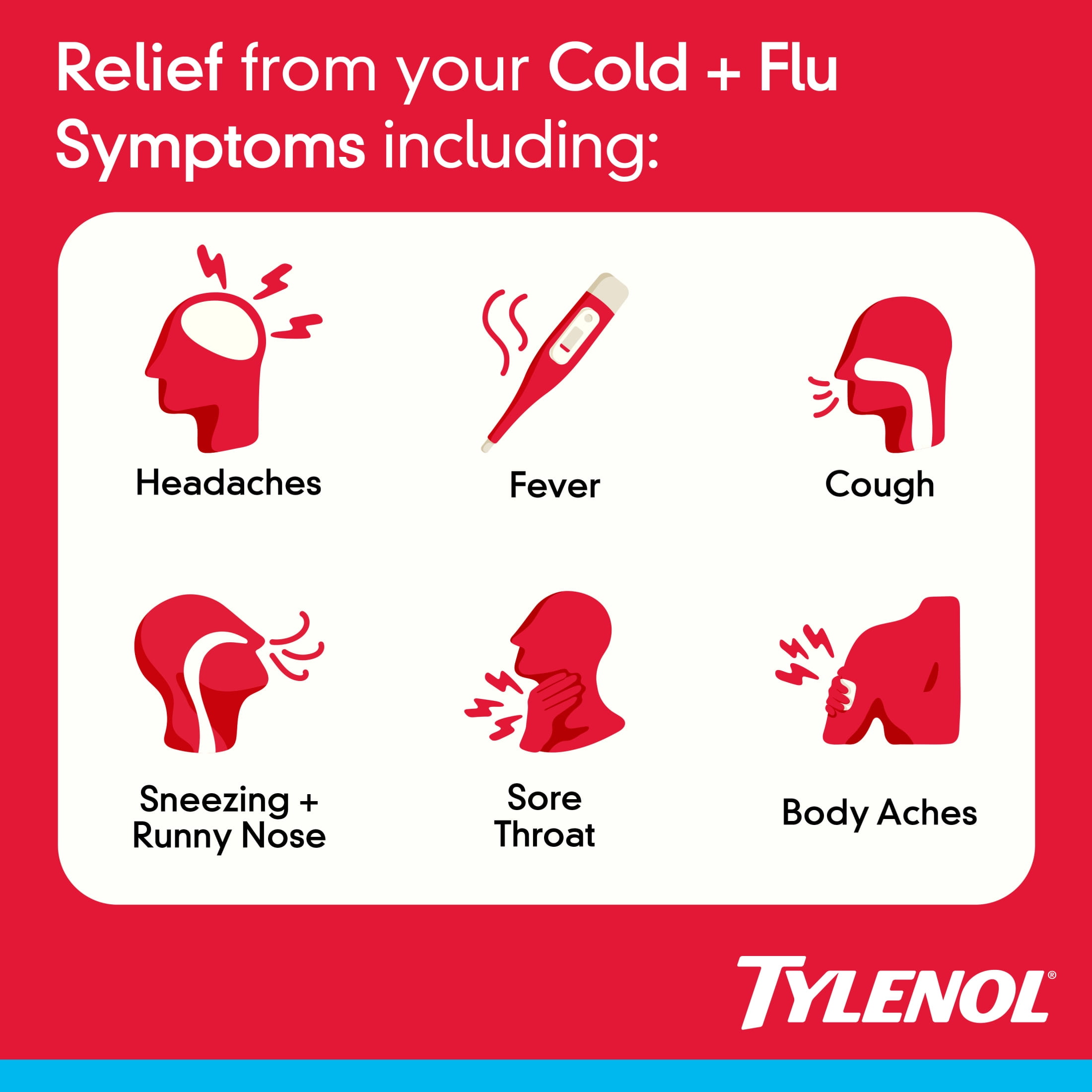 Tylenol Day & Night Cold & Flu Multi-Symptom Liquid Gels Pack, 24 Count