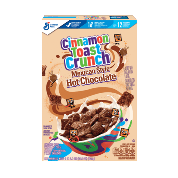 PR General Mills Cinnamon Toast Crunch Hot Chocolate Crunchy Cereal, 12oz, Cardboard Box