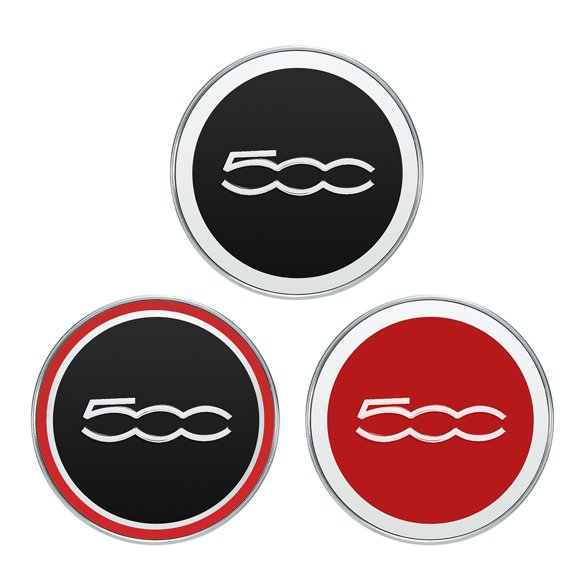 Capuchons de Centre de Roue de Voiture 5cc 60mm Moyeu de Pneu Jante Capuchon de Moyeu pour Fiat 500 Accessoires Auto Noir