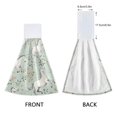 thumbnail image 3 of Haosy 2 Pack Kitchen Wash Cloths with Hanging Loops Absorbent Absorbent Quick Drying Hand Towels, White Horses and Flower, 3 of 7