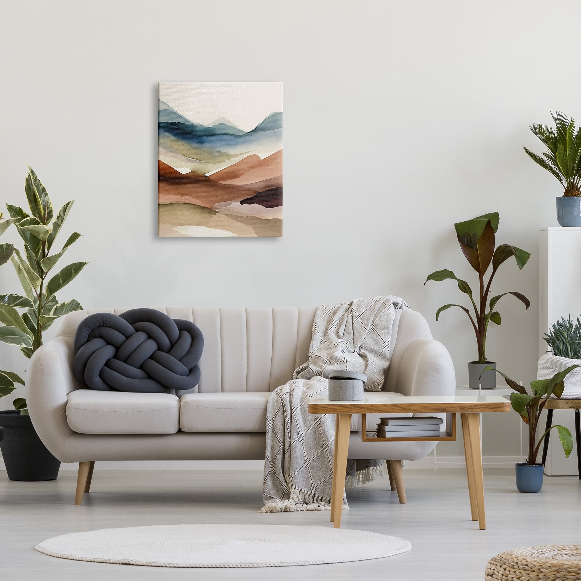 Stupell Industries Abstract Desert Landscape Landscape Painting Gallery Wrapped Canvas Art Print Wall Art, 24 x 30