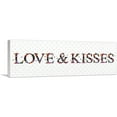 thumbnail image 1 of ARTCANVAS LOVE AND KISSES Girls Room Decor Canvas Art Print - Size: 60" x 20" (1.50" Deep), 1 of 9