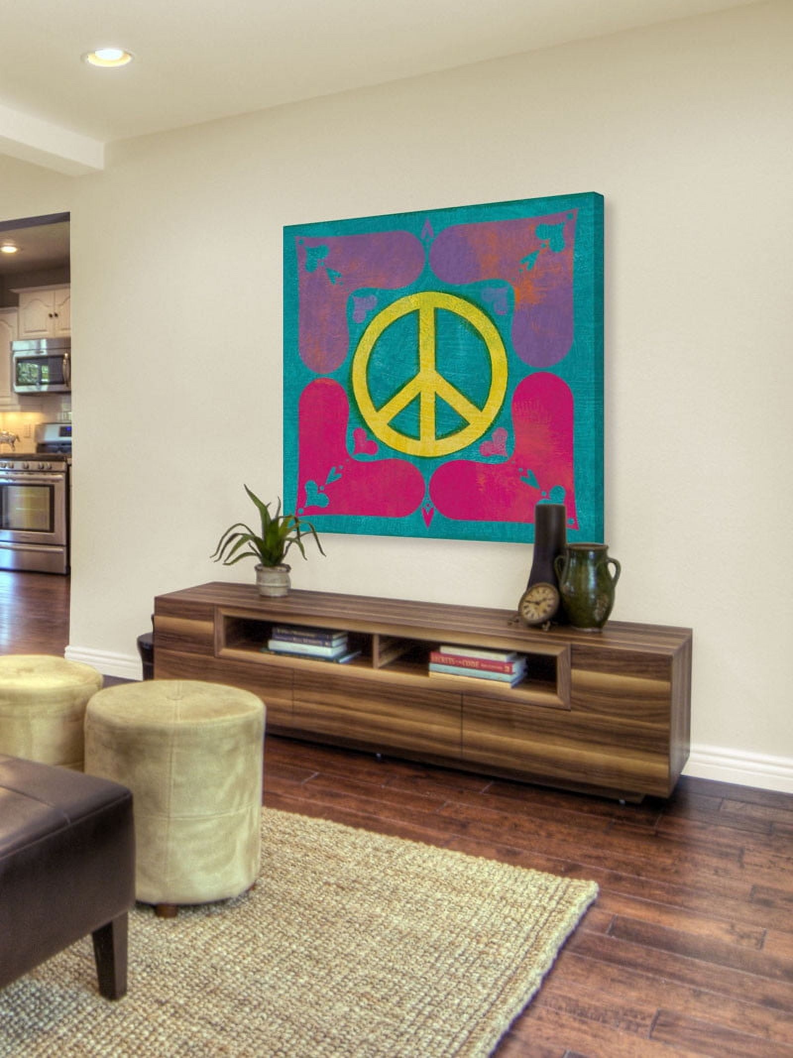 Marmont Hill "Peace Sign Quilt II" Painting Print on Canvas