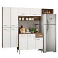 thumbnail image 1 of Cocina Integral Completa Emilly Fit Madesa 229cm - Marrón/Blanco, 1 of 10