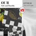thumbnail image 5 of Lemon Kitchen Window Curtains Valance and Tier Set 36 Inch Fruit Black White Chessboard Background Rod Pocket Short Tier Curtain, Vintage Small Drapes for Kitchen Decor, 5 of 6