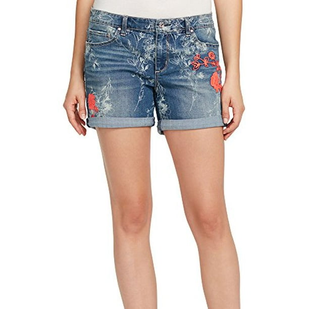 Vintage America Bestie Printed Denim Shorts (Victorian Parlor, 12